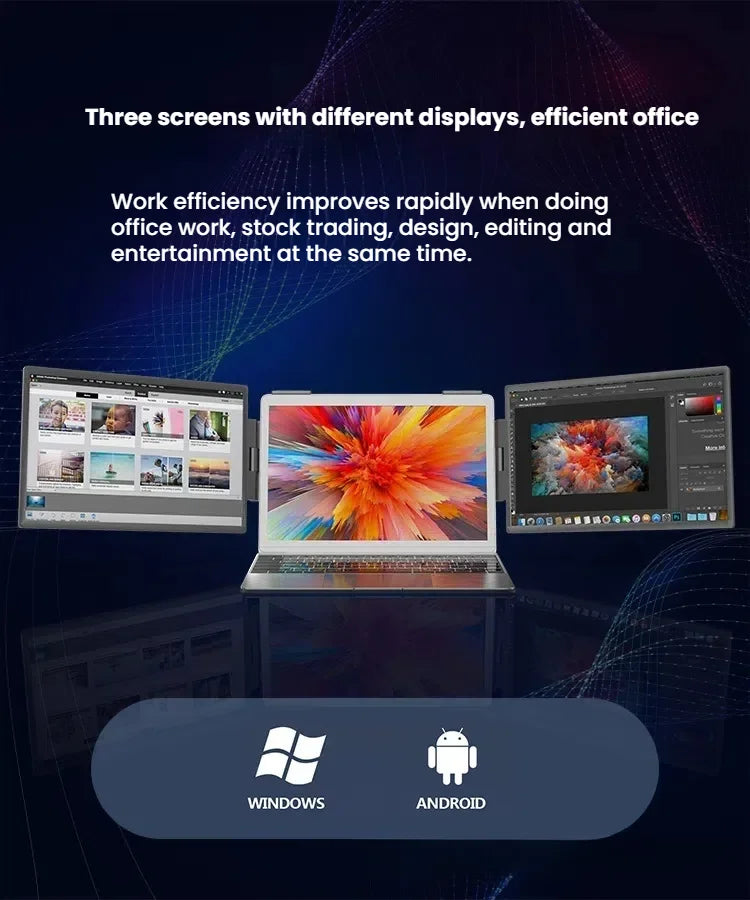 14-Inch Dual Screen Laptop Extender – FHD IPS | Plug & Play