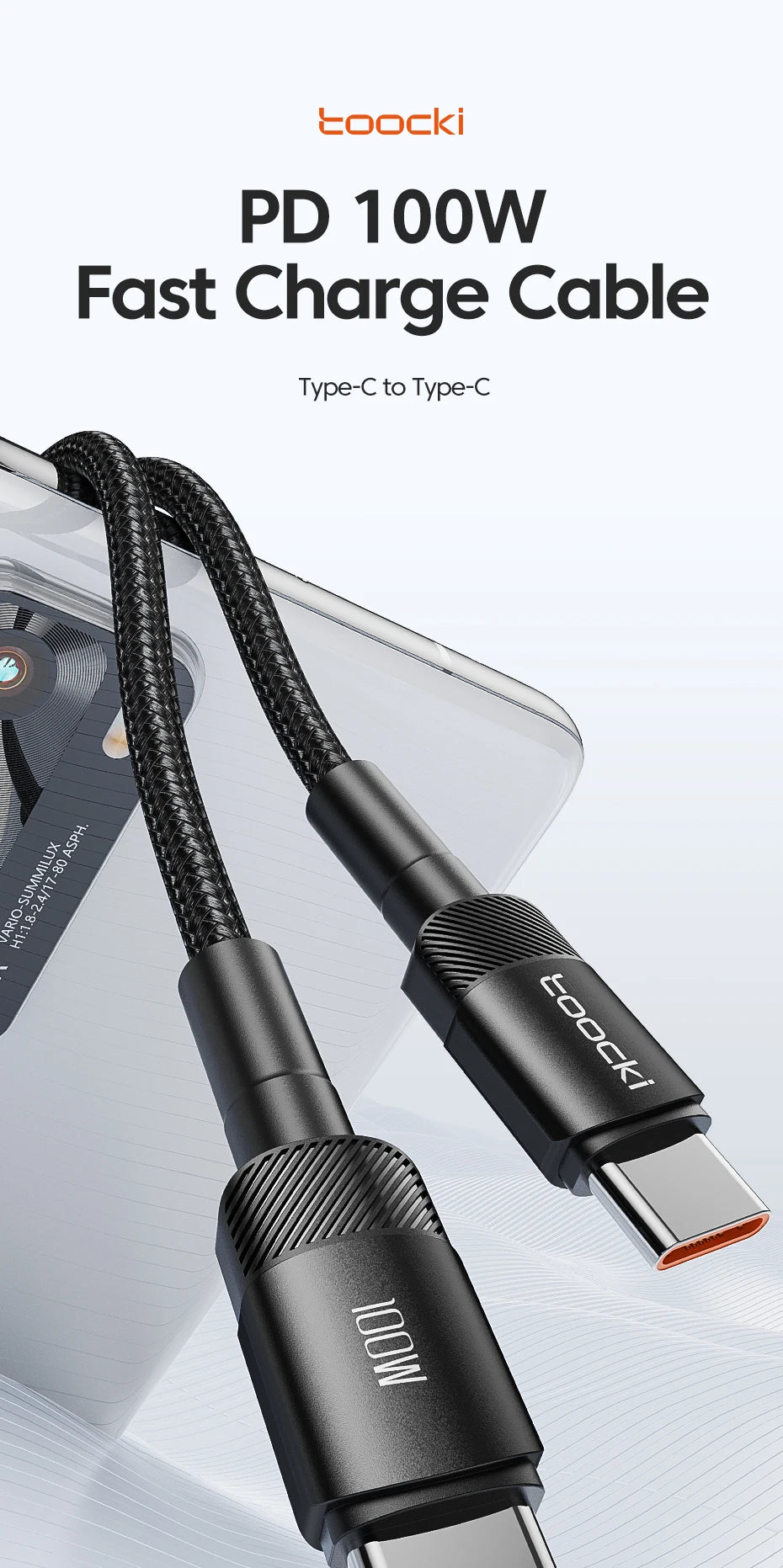 Smart Fast-Charge USB-C Cable with E-Marker Chip