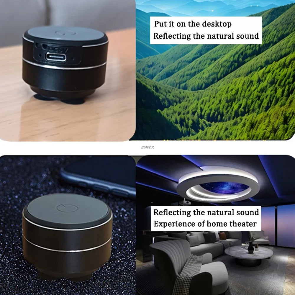 Mini Bone Conduction Stereo Bluetooth Speakers - Portable