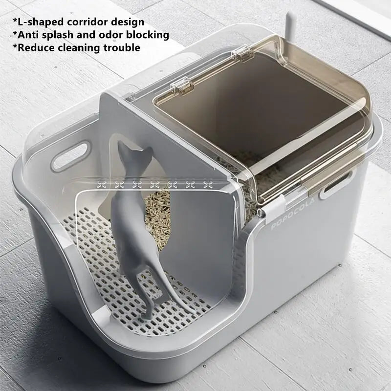 Large Cat Litter Boxes Corridor