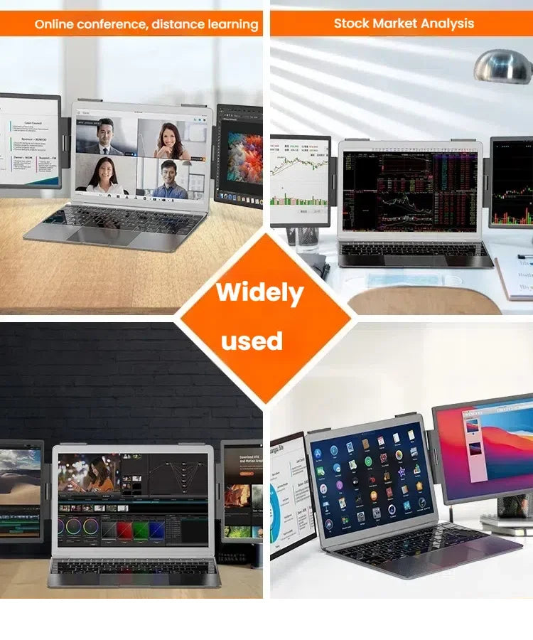 14-Inch Dual Screen Laptop Extender – FHD IPS | Plug & Play