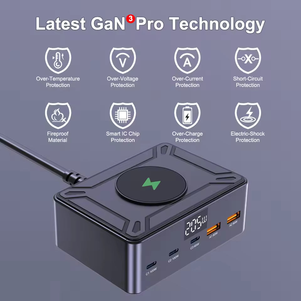6 in 1 Desktop Charger Type-C