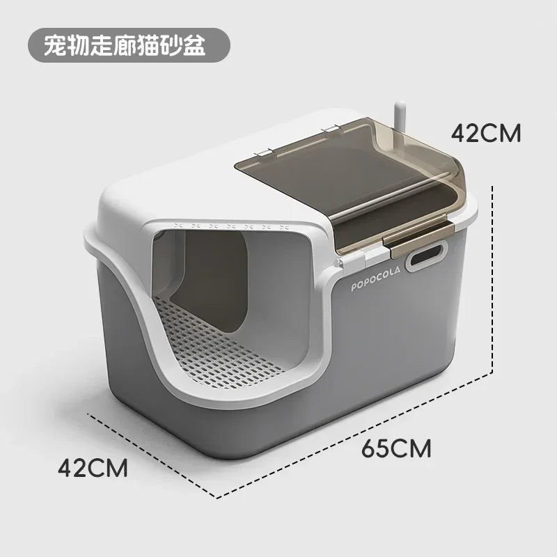 Large Cat Litter Boxes Corridor