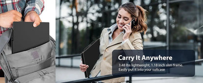 14-Inch Dual Screen Laptop Extender – FHD IPS | Plug & Play